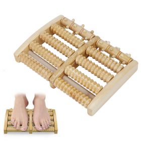 Massage Foot Roller Dual Wooden Stress Relief Roller Acupressure Massage Plantar Relaxation Shiatsu Massage for Foot Leg Back - Foot Massager