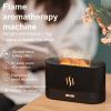 Aroma Diffuser Flame Light Mist Humidifier Aromatherapy Diffuser With Waterless Auto-Off Protection For Spa Home Yoga Office - Black