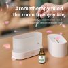 Aroma Diffuser Flame Light Mist Humidifier Aromatherapy Diffuser With Waterless Auto-Off Protection For Spa Home Yoga Office - Black