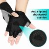 Breathable Fitness Gloves Gym Weightlifting Thin Non-slip Half Finger Cycling Gloves Equipment Yoga Bodybuilding Training Sports Grey Color - XL