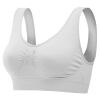 3 Pack Sport Bras For Women Seamless Wire free Bra Light Support Tank Tops For Fitness Workout Sports Yoga Sleep Wearing - WH_WH_WH - M