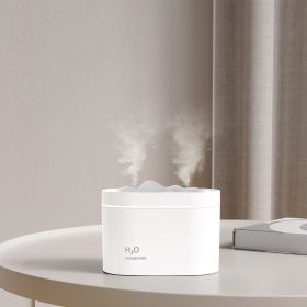 New USB Dual Spray Humidifier For Home Office (Option: White-Battery)