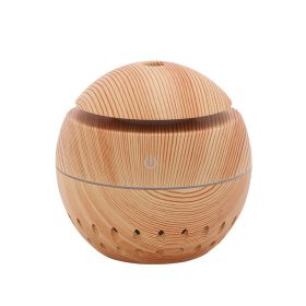 Wood Grain Humidifier USB Colorful Night Light Car (Color: Khaki)