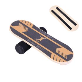 Non Slip Yoga Balance Board Rehabilitation Training Wood (Option: 05Yellow-A)