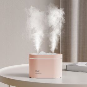 New USB Dual Spray Humidifier For Home Office (Option: Pink-Battery)