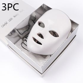 Beauty Instrument Beauty Skin Mask Instrument Seven-color Photon Rejuvenation (Option: With original packaging 3PC-UK)